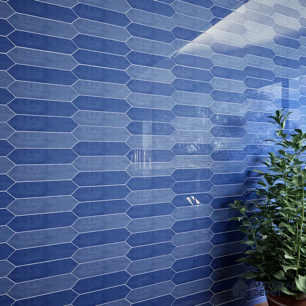 Subway Wall Tile TL 06430 D Lineage Picket Twilight Highlighter 12 x 3 inch Ceramic Glossy Finish - 10 mm  | Suitable for Accent / Feature Walls, Bathroom, Kitchen Wall & Backsplashes