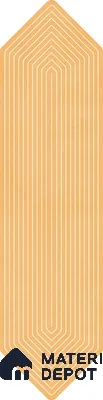 Subway Wall Tile TL 06430 F Lineage Picket Amber Highlighter 12 x 3 inch Ceramic Glossy Finish - 10 mm  | Suitable for Accent / Feature Walls, Bathroom, Kitchen Wall & Backsplashes (Sample)