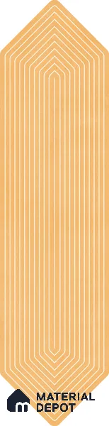 Subway Wall Tile TL 06430 F Lineage Picket Amber Highlighter 12 x 3 inch Ceramic Glossy Finish - 10 mm  | Suitable for Accent / Feature Walls, Bathroom, Kitchen Wall & Backsplashes (Sample)