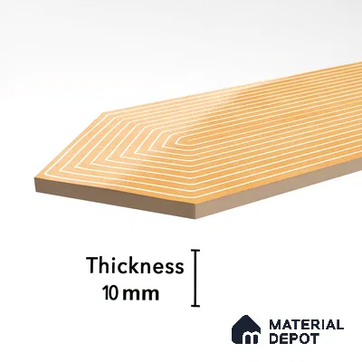 Subway Wall Tile TL 06430 F Lineage Picket Amber Highlighter 12 x 3 inch Ceramic Glossy Finish - 10 mm  | Suitable for Accent / Feature Walls, Bathroom, Kitchen Wall & Backsplashes (Sample)