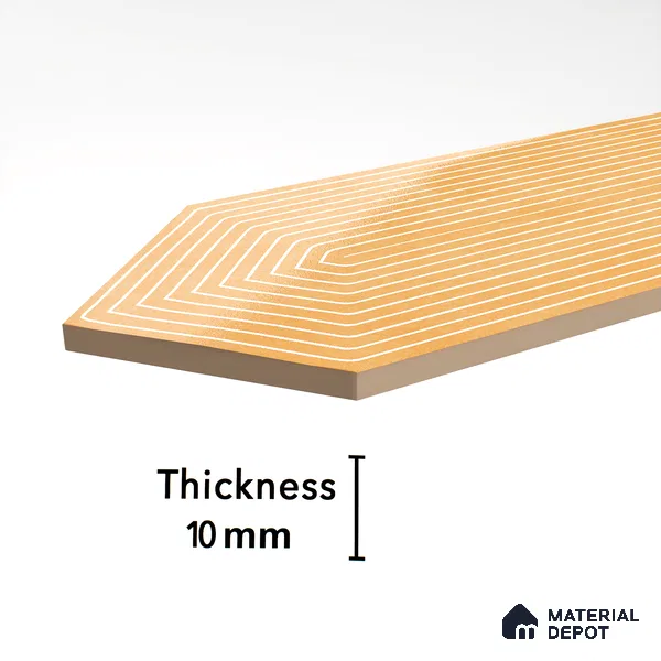 Subway Wall Tile TL 06430 F Lineage Picket Amber Highlighter 12 x 3 inch Ceramic Glossy Finish - 10 mm  | Suitable for Accent / Feature Walls, Bathroom, Kitchen Wall & Backsplashes (Sample)