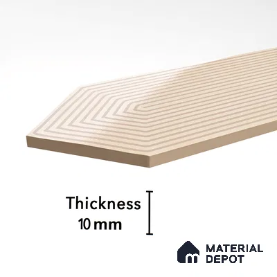 Subway Wall Tile TL 06430 H Lineage Picket Ivory Highlighter 12 x 3 inch Ceramic Glossy Finish - 10 mm  | Suitable for Accent / Feature Walls, Bathroom, Kitchen Wall & Backsplashes (Sample)