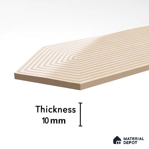 Subway Wall Tile TL 06430 H Lineage Picket Ivory Highlighter 12 x 3 inch Ceramic Glossy Finish - 10 mm  | Suitable for Accent / Feature Walls, Bathroom, Kitchen Wall & Backsplashes (Sample)
