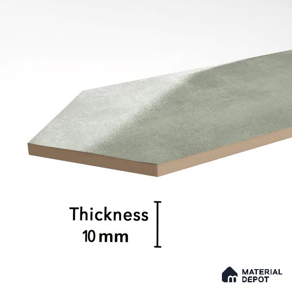 Subway Wall Tile TL 06430 I Lineage Picket Herb Garden Plain 12 x 3 inch Ceramic Glossy Finish - 10 mm  | Suitable for Accent / Feature Walls, Bathroom, Kitchen Wall & Backsplashes (Sample)