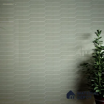 Subway Wall Tile TL 06430 I Lineage Picket Herb Garden Plain 12 x 3 inch Ceramic Glossy Finish - 10 mm  | Suitable for Accent / Feature Walls, Bathroom, Kitchen Wall & Backsplashes (Sample)