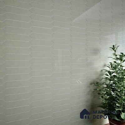 Subway Wall Tile TL 06430 I Lineage Picket Herb Garden Plain 12 x 3 inch Ceramic Glossy Finish - 10 mm  | Suitable for Accent / Feature Walls, Bathroom, Kitchen Wall & Backsplashes (Sample)