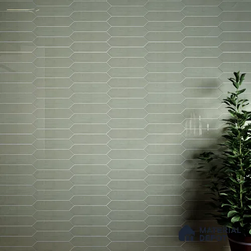 Subway Wall Tile TL 06430 J Lineage Picket Herb Garden Highlighter 12 x 3 inch Ceramic Glossy Finish - 10 mm  | Suitable for Accent / Feature Walls, Bathroom, Kitchen Wall & Backsplashes