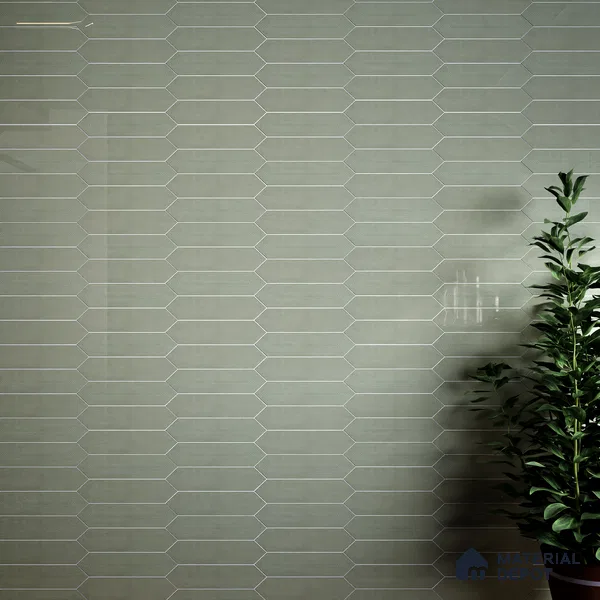 Subway Wall Tile TL 06430 J Lineage Picket Herb Garden Highlighter 12 x 3 inch Ceramic Glossy Finish - 10 mm  | Suitable for Accent / Feature Walls, Bathroom, Kitchen Wall & Backsplashes (Sample)