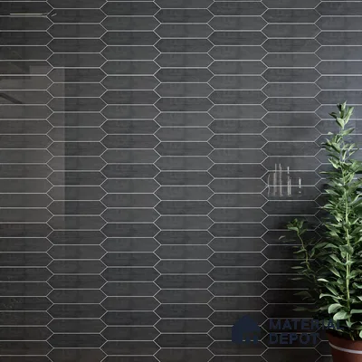 Subway Wall Tile TL 06430 K Lineage Picket Dusky Hue Plain 12 x 3 inch Ceramic Glossy Finish - 10 mm  | Suitable for Accent / Feature Walls, Bathroom, Kitchen Wall & Backsplashes (Sample)
