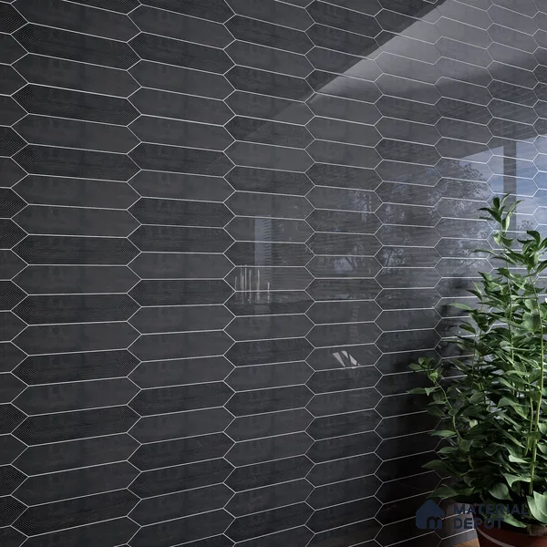 Subway Wall Tile TL 06430 K Lineage Picket Dusky Hue Plain 12 x 3 inch Ceramic Glossy Finish - 10 mm  | Suitable for Accent / Feature Walls, Bathroom, Kitchen Wall & Backsplashes (Sample)