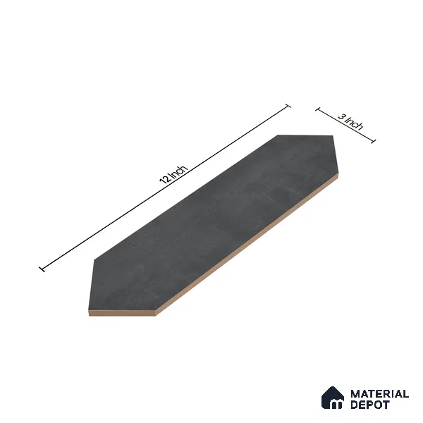 Subway Wall Tile TL 06430 K Lineage Picket Dusky Hue Plain 12 x 3 inch Ceramic Glossy Finish - 10 mm  | Suitable for Accent / Feature Walls, Bathroom, Kitchen Wall & Backsplashes (Sample)