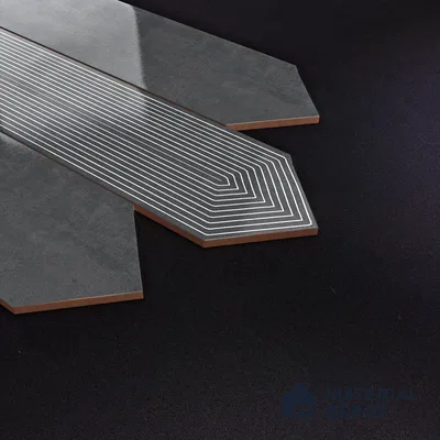 Subway Wall Tile TL 06430 L Lineage Picket Dusky Hue Highlighter 12 x 3 inch Ceramic Glossy Finish - 10 mm  | Suitable for Accent / Feature Walls, Bathroom, Kitchen Wall & Backsplashes (Sample)