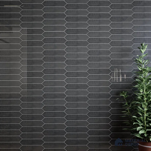 Subway Wall Tile TL 06430 L Lineage Picket Dusky Hue Highlighter 12 x 3 inch Ceramic Glossy Finish - 10 mm  | Suitable for Accent / Feature Walls, Bathroom, Kitchen Wall & Backsplashes (Sample)