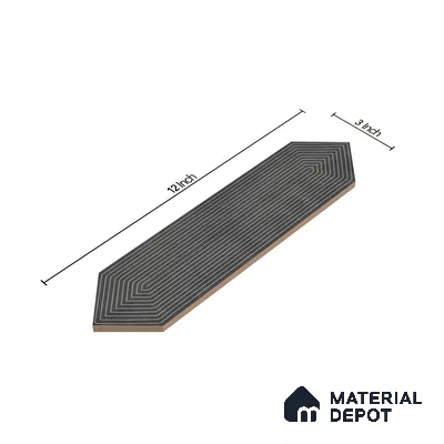 Subway Wall Tile TL 06430 L Lineage Picket Dusky Hue Highlighter 12 x 3 inch Ceramic Glossy Finish - 10 mm  | Suitable for Accent / Feature Walls, Bathroom, Kitchen Wall & Backsplashes (Sample)