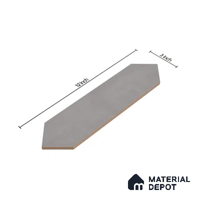 Subway Wall Tile TL 06430 M Lineage Picket Ashwood Plain 12 x 3 inch Ceramic Glossy Finish - 10 mm  | Suitable for Accent / Feature Walls, Bathroom, Kitchen Wall & Backsplashes (Sample)
