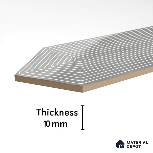 Subway Wall Tile TL 06430 N Lineage Picket Ashwood Highlighter 12 x 3 inch Ceramic Glossy Finish - 10 mm  | Suitable for Accent / Feature Walls, Bathroom, Kitchen Wall & Backsplashes (Sample)