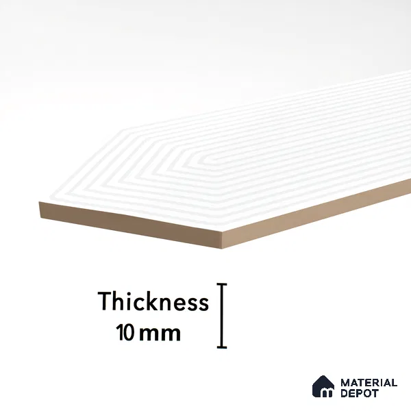 Subway Wall Tile TL 06430 P Lineage Picket Arctic Highlighter 12 x 3 inch Ceramic Glossy Finish - 10 mm  | Suitable for Accent / Feature Walls, Bathroom, Kitchen Wall & Backsplashes (Sample)