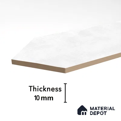 Subway Wall Tile TL 06430 O Lineage Picket Arctic Plain 12 x 3 inch Ceramic Glossy Finish - 10 mm  | Suitable for Accent / Feature Walls, Bathroom, Kitchen Wall & Backsplashes