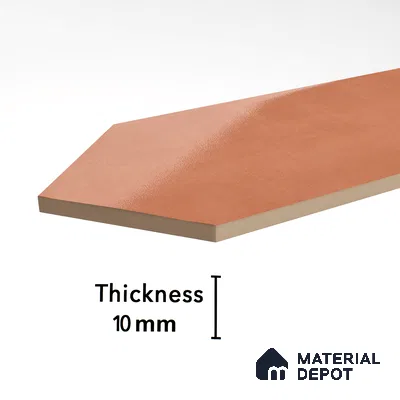 Subway Wall Tile TL 06430 Lineage Picket Sunset Plain 12 x 3 inch Ceramic Glossy Finish - 10 mm  | Suitable for Accent / Feature Walls, Bathroom, Kitchen Wall & Backsplashes