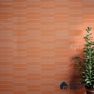 Subway Wall Tile TL 06430 Lineage Picket Sunset Plain 12 x 3 inch Ceramic Glossy Finish - 10 mm  | Suitable for Accent / Feature Walls, Bathroom, Kitchen Wall & Backsplashes