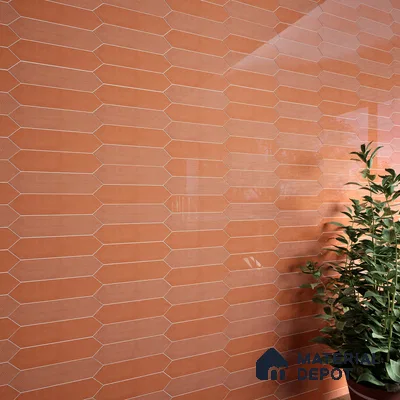 Subway Wall Tile TL 06430 Lineage Picket Sunset Plain 12 x 3 inch Ceramic Glossy Finish - 10 mm  | Suitable for Accent / Feature Walls, Bathroom, Kitchen Wall & Backsplashes