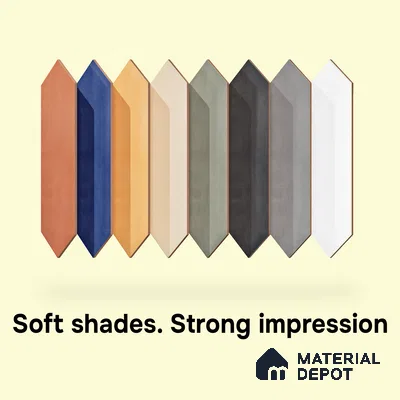 Subway Wall Tile TL 06430 Lineage Picket Sunset Plain 12 x 3 inch Ceramic Glossy Finish - 10 mm  | Suitable for Accent / Feature Walls, Bathroom, Kitchen Wall & Backsplashes
