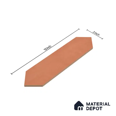 Subway Wall Tile TL 06430 Lineage Picket Sunset Plain 12 x 3 inch Ceramic Glossy Finish - 10 mm  | Suitable for Accent / Feature Walls, Bathroom, Kitchen Wall & Backsplashes