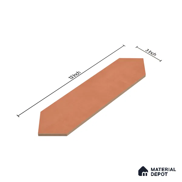 Subway Wall Tile TL 06430 Lineage Picket Sunset Plain 12 x 3 inch Ceramic Glossy Finish - 10 mm  | Suitable for Accent / Feature Walls, Bathroom, Kitchen Wall & Backsplashes