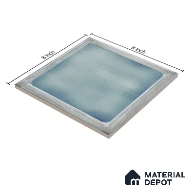 Subway Wall Tile TL 06439 C Glaciera Tidal Plain 8 x 8 inch Ceramic Glossy Finish - 6 mm | 24 Random Design | Suitable for Accent / Feature Walls, Bathroom, Kitchen Wall & Backsplashes (Sample)