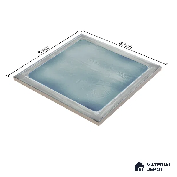 Subway Wall Tile TL 06439 C Glaciera Tidal Plain 8 x 8 inch Ceramic Glossy Finish - 6 mm | 24 Random Design | Suitable for Accent / Feature Walls, Bathroom, Kitchen Wall & Backsplashes (Sample)