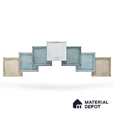 Subway Wall Tile TL 06439 C Glaciera Tidal Plain 8 x 8 inch Ceramic Glossy Finish - 6 mm | 24 Random Design | Suitable for Accent / Feature Walls, Bathroom, Kitchen Wall & Backsplashes (Sample)