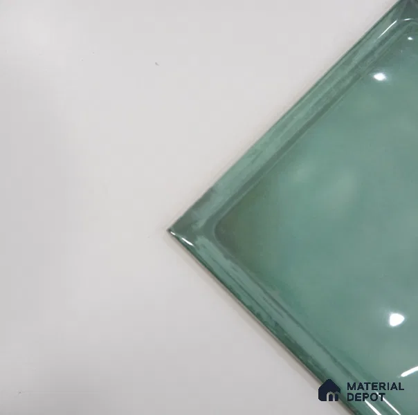 Subway Wall Tile TL 06439 G Glaciera Verdant Plain 8 x 8 inch Ceramic Glossy Finish - 6 mm | 24 Random Design | Suitable for Accent / Feature Walls, Bathroom, Kitchen Wall & Backsplashes (Sample)