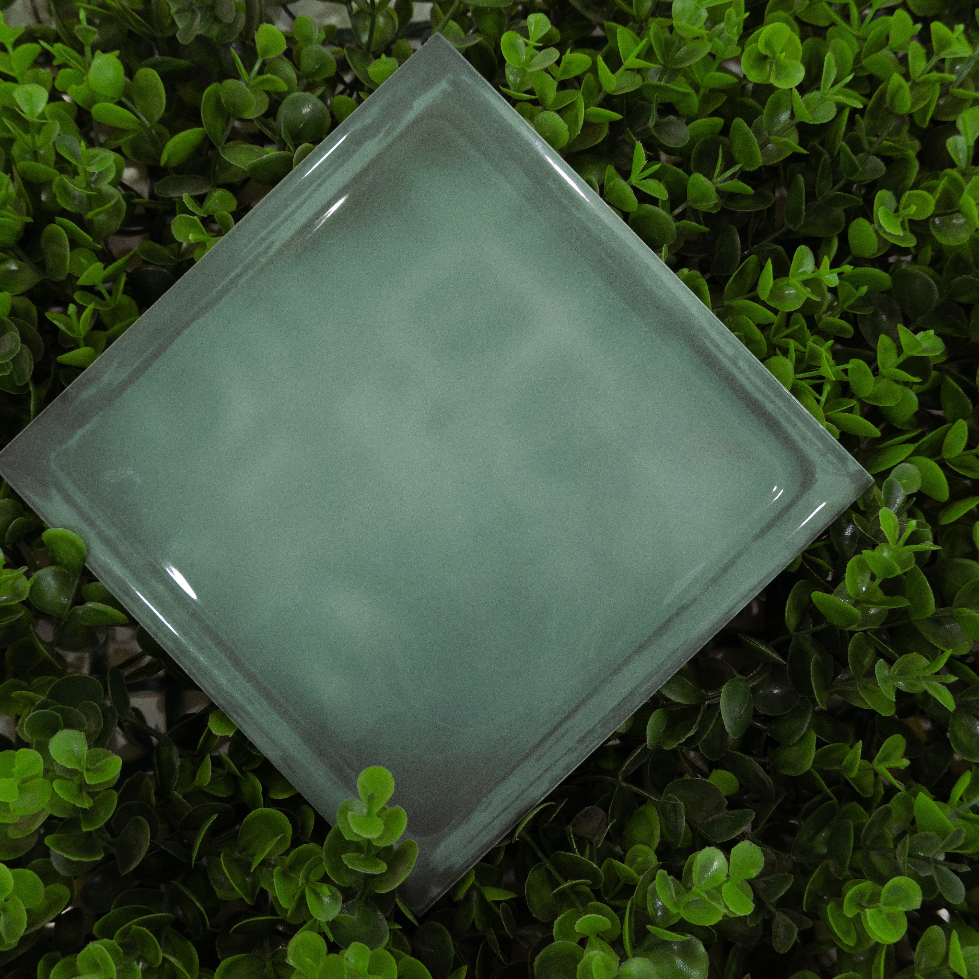 Subway Wall Tile TL 06439 G Glaciera Verdant Plain 8 x 8 inch Ceramic Glossy Finish - 6 mm | 24 Random Design | Suitable for Accent / Feature Walls, Bathroom, Kitchen Wall & Backsplashes (Sample)