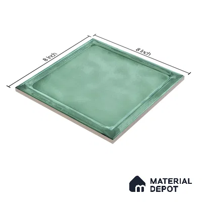 Subway Wall Tile TL 06439 G Glaciera Verdant Plain 8 x 8 inch Ceramic Glossy Finish - 6 mm | 24 Random Design | Suitable for Accent / Feature Walls, Bathroom, Kitchen Wall & Backsplashes (Sample)
