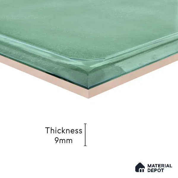 Subway Wall Tile TL 06439 G Glaciera Verdant Plain 8 x 8 inch Ceramic Glossy Finish - 6 mm | 24 Random Design | Suitable for Accent / Feature Walls, Bathroom, Kitchen Wall & Backsplashes (Sample)