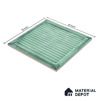 Subway Wall Tile TL 06439 H Glaciera Verdant Decore 8 x 8 inch Ceramic Glossy Finish - 6 mm | 24 Random Design | Suitable for Accent / Feature Walls, Bathroom, Kitchen Wall & Backsplashes (Sample)
