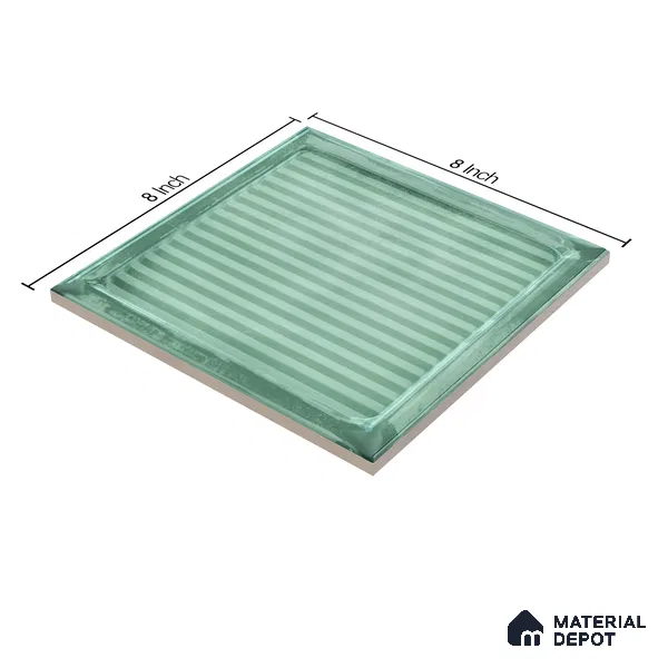 Subway Wall Tile TL 06439 H Glaciera Verdant Decore 8 x 8 inch Ceramic Glossy Finish - 6 mm | 24 Random Design | Suitable for Accent / Feature Walls, Bathroom, Kitchen Wall & Backsplashes (Sample)