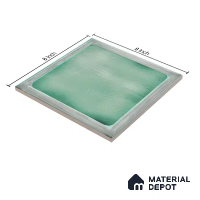 Subway Wall Tile TL 06439 I Glaciera Forest Plain 8 x 8 inch Ceramic Glossy Finish - 6 mm | 24 Random Design | Suitable for Accent / Feature Walls, Bathroom, Kitchen Wall & Backsplashes (Sample)