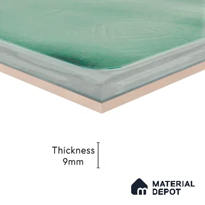 Subway Wall Tile TL 06439 I Glaciera Forest Plain 8 x 8 inch Ceramic Glossy Finish - 6 mm | 24 Random Design | Suitable for Accent / Feature Walls, Bathroom, Kitchen Wall & Backsplashes (Sample)