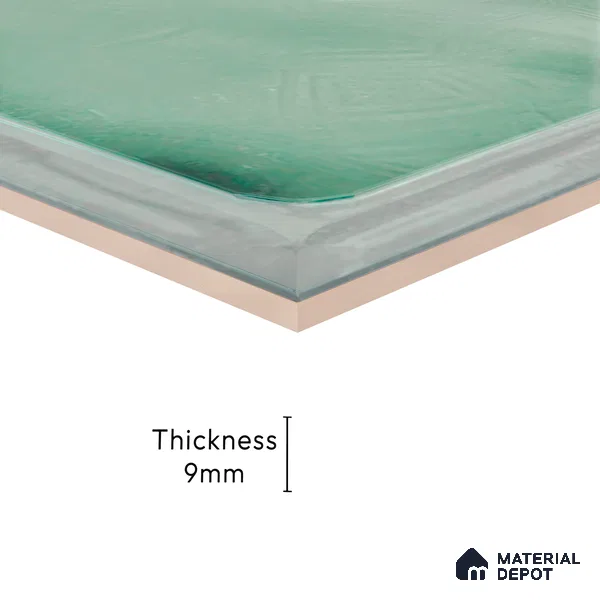 Subway Wall Tile TL 06439 I Glaciera Forest Plain 8 x 8 inch Ceramic Glossy Finish - 6 mm | 24 Random Design | Suitable for Accent / Feature Walls, Bathroom, Kitchen Wall & Backsplashes (Sample)