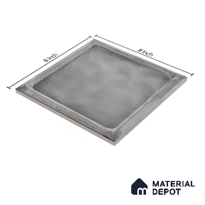 Subway Wall Tile TL 06439 K Glaciera Slate Plain 8 x 8 inch Ceramic Glossy Finish - 6 mm | 24 Random Design | Suitable for Accent / Feature Walls, Bathroom, Kitchen Wall & Backsplashes (Sample)