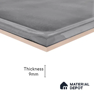 Subway Wall Tile TL 06439 K Glaciera Slate Plain 8 x 8 inch Ceramic Glossy Finish - 6 mm | 24 Random Design | Suitable for Accent / Feature Walls, Bathroom, Kitchen Wall & Backsplashes (Sample)