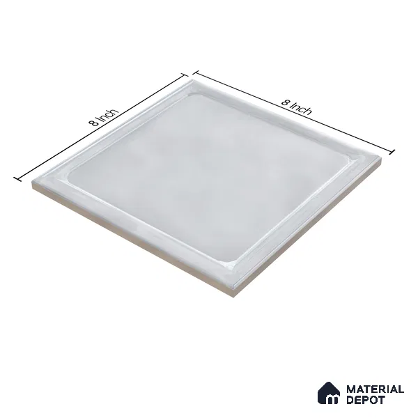 Subway Wall Tile TL 06439 M Glaciera Pearl 8 x 8 inch Ceramic Glossy Finish - 6 mm | 24 Random Design | Suitable for Accent / Feature Walls, Bathroom, Kitchen Wall & Backsplashes (Sample)