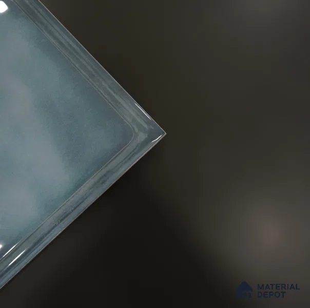 Subway Wall Tile TL 06439 Glaciera Lagoon Plain 8 x 8 inch Ceramic Glossy Finish - 6 mm | 24 Random Design | Suitable for Accent / Feature Walls, Bathroom, Kitchen Wall & Backsplashes (Sample)