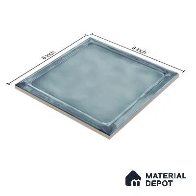Subway Wall Tile TL 06439 Glaciera Lagoon Plain 8 x 8 inch Ceramic Glossy Finish - 6 mm | 24 Random Design | Suitable for Accent / Feature Walls, Bathroom, Kitchen Wall & Backsplashes (Sample)