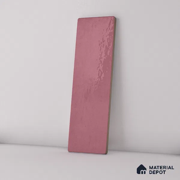 Subway Wall Tile TL 06164 B Solara Coral Blush Base 9 x 3 inch Ceramic Glossy Finish - 10 mm | 25 Random Design | Suitable for Accent / Feature Walls, Bathroom, Kitchen Wall & Backsplashes (Sample)