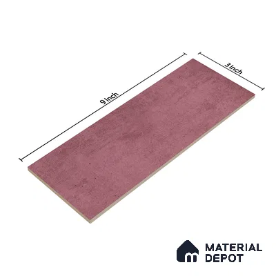 Subway Wall Tile TL 06164 B Solara Coral Blush Base 9 x 3 inch Ceramic Glossy Finish - 10 mm | 25 Random Design | Suitable for Accent / Feature Walls, Bathroom, Kitchen Wall & Backsplashes (Sample)