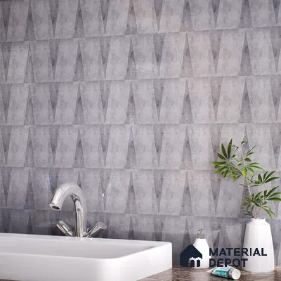 Subway Wall Tile TL 06164 C Solara Lunar Stone Decor 9 x 3 inch Ceramic Glossy Finish - 10 mm | 25 Random Design | Suitable for Accent / Feature Walls, Bathroom, Kitchen Wall & Backsplashes (Sample)