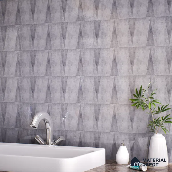 Subway Wall Tile TL 06164 C Solara Lunar Stone Decor 9 x 3 inch Ceramic Glossy Finish - 10 mm | 25 Random Design | Suitable for Accent / Feature Walls, Bathroom, Kitchen Wall & Backsplashes (Sample)