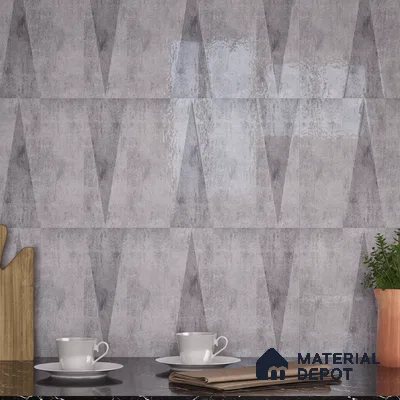 Subway Wall Tile TL 06164 C Solara Lunar Stone Decor 9 x 3 inch Ceramic Glossy Finish - 10 mm | 25 Random Design | Suitable for Accent / Feature Walls, Bathroom, Kitchen Wall & Backsplashes (Sample)